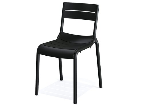 BEST Outdoor Stuhl Calor, Schwarz, Sitzh�he 450 mm, BTH 550 x 490 x 820 mm