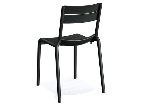 BEST Outdoor Stuhl Calor, Schwarz, Sitzh�he 450 mm, BTH 550 x 490 x 820 mm