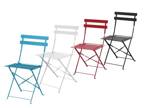 Bolero 2er-Set Terrassenstühle, klappbar, für Innen- und Außenbereich, BTH 387 x 471 x 800 mm, verschiedene Farben