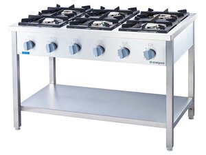 Stalgast Serie 700 Gasherd, 6-Brenner, 36,5 kW, G20,...