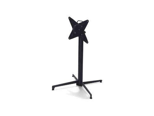 FEROS X Cross Terrassentisch Gestell Schwarz + Midnight Marble HPL Tischplatte �700 mm