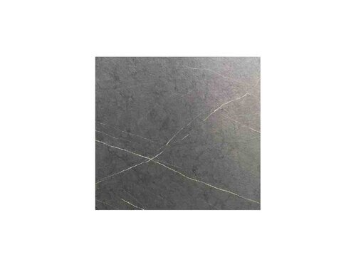 FEROS Infinity Terrassentisch Gestell Wei� + Midnight Marble HPL Tischplatte 700 x 700 mm