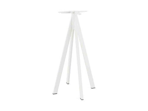 FEROS Infinity Stehtisch Gestell Wei� + Galaxy Marble HPL Tischplatte 700 x700 mm