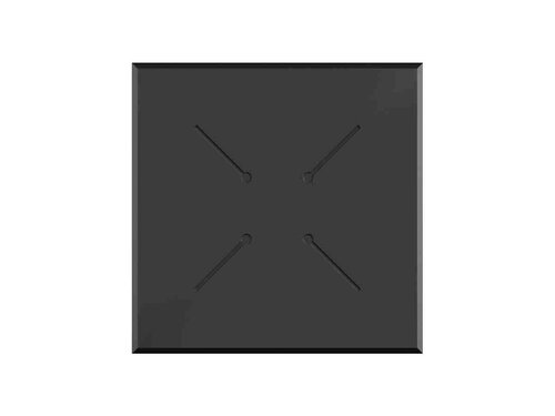 FEROS Urban Stehtisch Gestell Schwarz + Schwarz HPL Tischplatte 700 x 700 mm