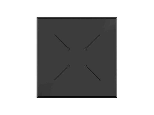 FEROS Urban Stehtisch Gestell Wei� + Midnight Marble HPL Tischplatte 700 x 700 mm