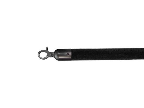 VEBA Absperrkordel velour schwarz, schwarz,  30 mm, Lnge 1570 mm