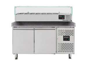 vaiotec EASYLINE Pizzatisch 800 mit 2 Tren, graue...
