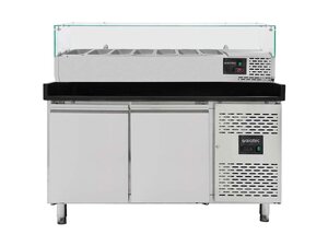 vaiotec EASYLINE Pizzatisch 800 mit 2 T�ren, schwarze...