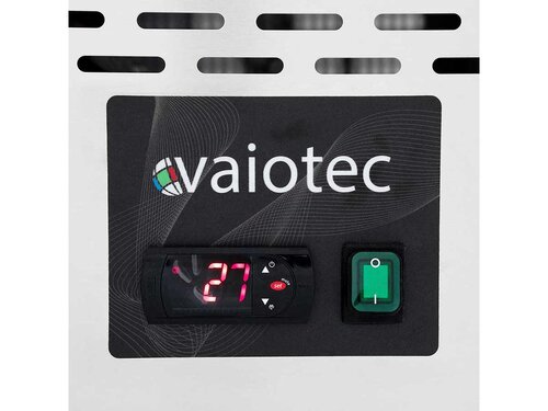 vaiotec EASYLINE Pizzatisch 800 mit 1 T�r & 7 Schubladen, schwarze Granitarbeitsfl�che, inkl. K�hlaufsatz f�r 7x GN1/4, 175 Liter, BTH 1510 x 800 x 1435 mm