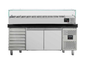 vaiotec EASYLINE Pizzatisch 800 mit 2 T�ren & 7...