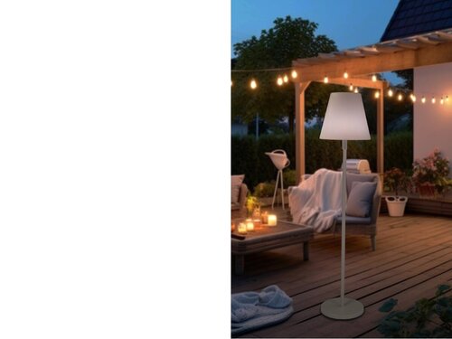 BEST Stella Bodenleuchte, Farbe Beige, Indoor & Outdoor, BTH 350 x 350 x 1500 mm