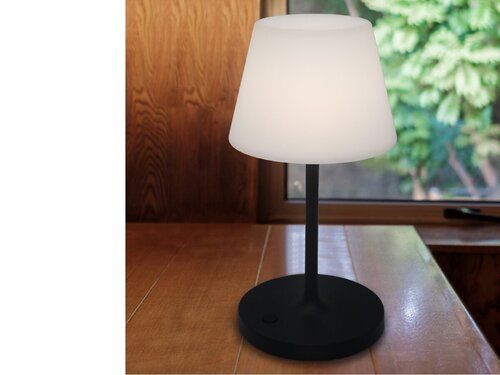 BEST Alpha Tischleuchte, Farbe Schwarz, Indoor & Outdoor, BTH 150 x 150 x 280 mm