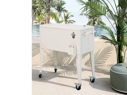 BEST Icy Khlbox auf Rdern, Farbe Beige, Indoor & Outdoor, BTH 430 x 910 x 890 mm