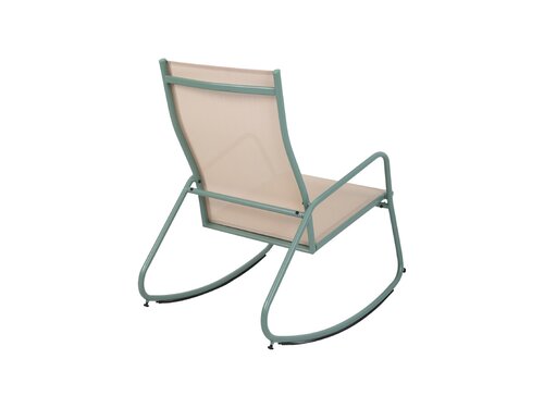 BEST Brody Garten-Schaukelstuhl, Farbe Gr�n-Beige, Indoor & Outdoor, BTH 685 x 910 x 970 mm