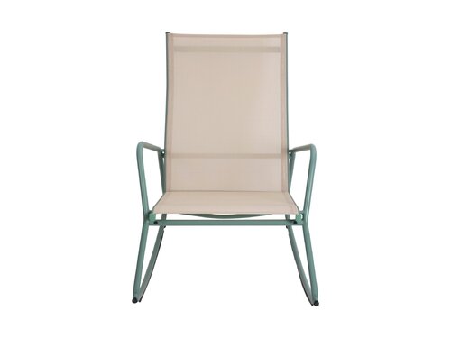 BEST Brody Garten-Schaukelstuhl, Farbe Gr�n-Beige, Indoor & Outdoor, BTH 685 x 910 x 970 mm