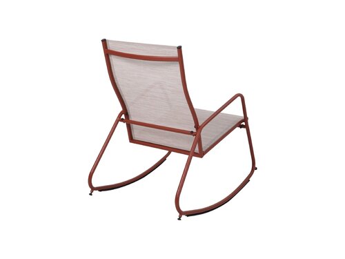 BEST Brody Garten-Schaukelstuhl, Farbe Terracotta, Indoor & Outdoor, BTH 685 x 910 x 970 mm