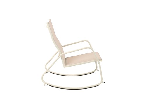 BEST Brody Garten-Schaukelstuhl, Farbe Beige, Indoor & Outdoor, BTH 685 x 910 x 970 mm