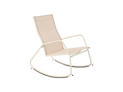 BEST Brody Garten-Schaukelstuhl, Farbe Beige, Indoor & Outdoor, BTH 685 x 910 x 970 mm