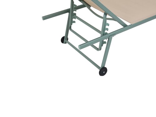 BEST Travis Liegestuhl, Farbe Gr�n-Beige, Indoor & Outdoor, BTH 550 x 1850 x 970 mm
