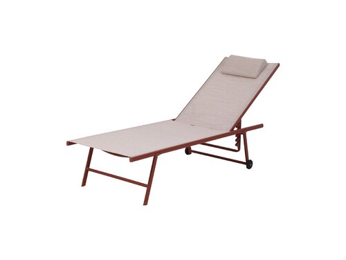 BEST Travis Liegestuhl, Farbe Terracotta, Indoor & Outdoor, BTH 550 x 1850 x 970 mm
