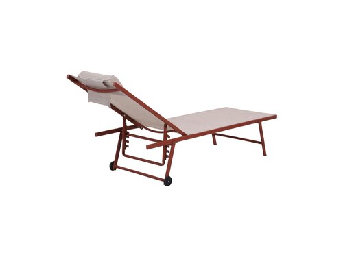 BEST Travis Liegestuhl, Farbe Terracotta, Indoor & Outdoor, BTH 550 x 1850 x 970 mm