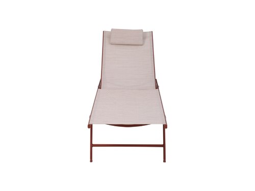 BEST Travis Liegestuhl, Farbe Terracotta, Indoor & Outdoor, BTH 550 x 1850 x 970 mm