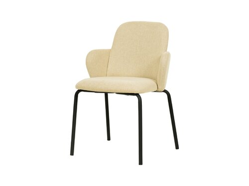 FEROS Paddy Stapelstuhl mit Bezug, Farbe Beige, Indoor, BTH 545 x 580 x 810 mm