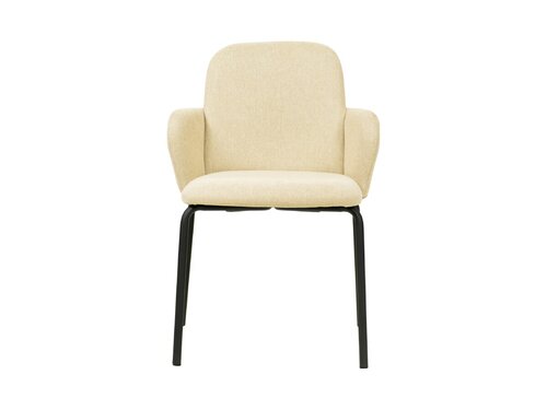 FEROS Paddy Stapelstuhl mit Bezug, Farbe Beige, Indoor, BTH 545 x 580 x 810 mm