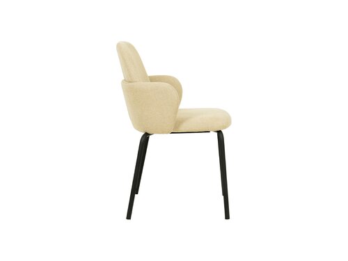 FEROS Paddy Stapelstuhl mit Bezug, Farbe Beige, Indoor, BTH 545 x 580 x 810 mm