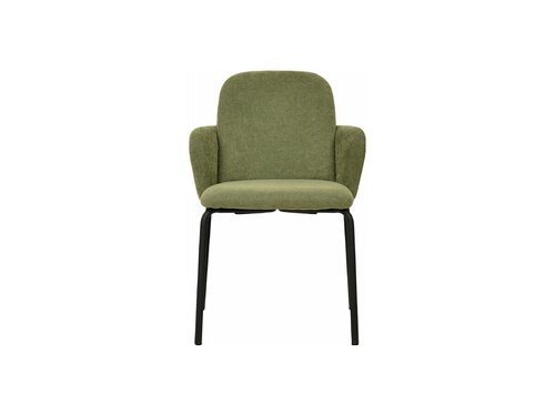 FEROS Paddy Stapelstuhl mit Bezug, Farbe Gr�n, Indoor, BTH 545 x 580 x 810 mm