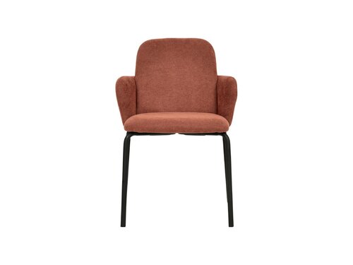 FEROS Paddy Stapelstuhl mit Bezug, Farbe Braun-Rot, Indoor, BTH 545 x 580 x 810 mm