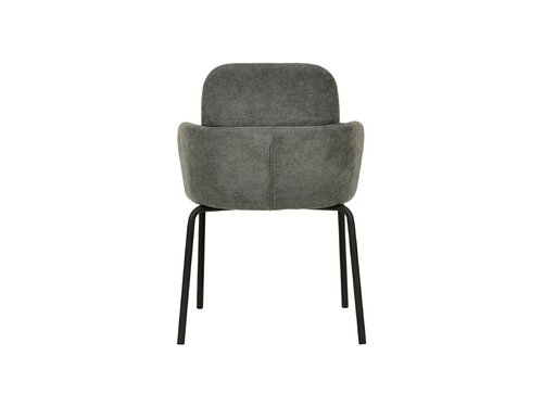 FEROS Paddy Stapelstuhl mit Bezug, Farbe Dunkelgrau, Indoor, BTH 545 x 580 x 810 mm