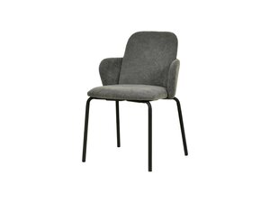 FEROS Paddy Stapelstuhl mit Bezug, Farbe Dunkelgrau,...