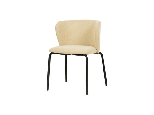 FEROS Break Stapelstuhl mit Bezug, Farbe Beige, Indoor, BTH 545 x 525 x 750 mm