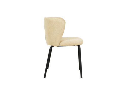 FEROS Break Stapelstuhl mit Bezug, Farbe Beige, Indoor, BTH 545 x 525 x 750 mm