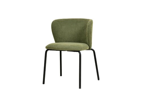 FEROS Break Stapelstuhl mit Bezug, Farbe Gr�n, Indoor, BTH 545 x 525 x 750 mm