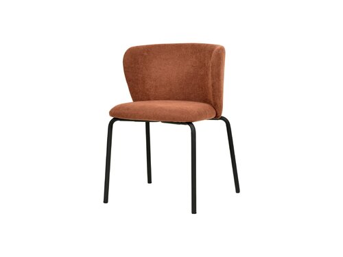 FEROS Break Stapelstuhl mit Bezug, Farbe Braun-Rot, Indoor, BTH 545 x 525 x 750 mm