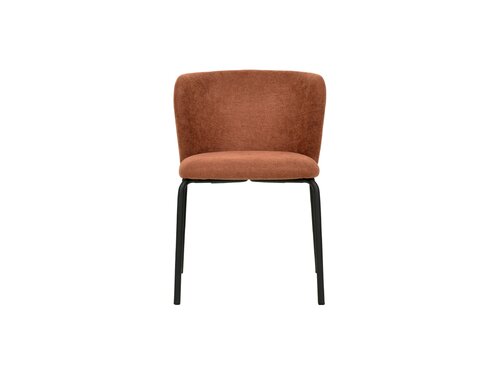 FEROS Break Stapelstuhl mit Bezug, Farbe Braun-Rot, Indoor, BTH 545 x 525 x 750 mm