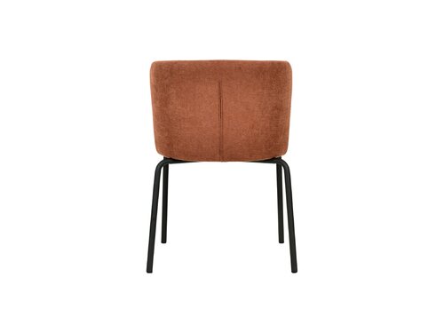 FEROS Break Stapelstuhl mit Bezug, Farbe Braun-Rot, Indoor, BTH 545 x 525 x 750 mm