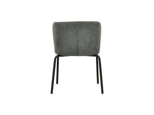 FEROS Break Stapelstuhl mit Bezug, Farbe Dunkelgrau, Indoor, BTH 545 x 525 x 750 mm