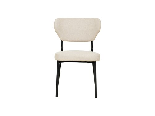 FEROS Duko Stapelstuhl mit Bezug, Farbe Beige, Indoor, BTH 520 x 540 x 820 mm