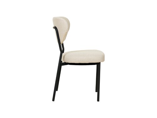 FEROS Duko Stapelstuhl mit Bezug, Farbe Beige, Indoor, BTH 520 x 540 x 820 mm