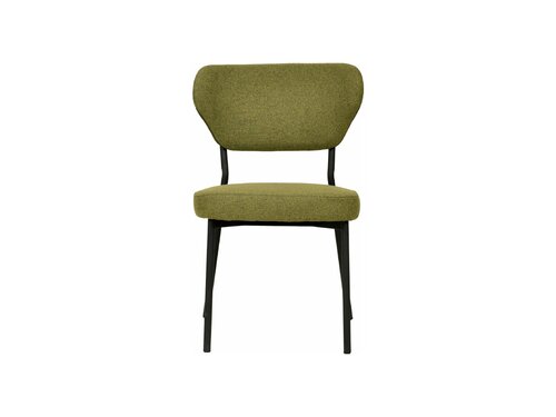 FEROS Duko Stapelstuhl mit Bezug, Farbe Gr�n, Indoor, BTH 520 x 540 x 820 mm