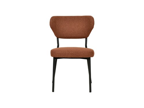 FEROS Duko Stapelstuhl mit Bezug, Farbe Braun, Indoor, BTH 520 x 540 x 820 mm