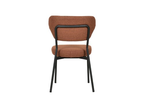 FEROS Duko Stapelstuhl mit Bezug, Farbe Braun, Indoor, BTH 520 x 540 x 820 mm