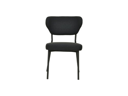 FEROS Duko Stapelstuhl mit Bezug, Farbe Schwarz, Indoor, BTH 520 x 540 x 820 mm