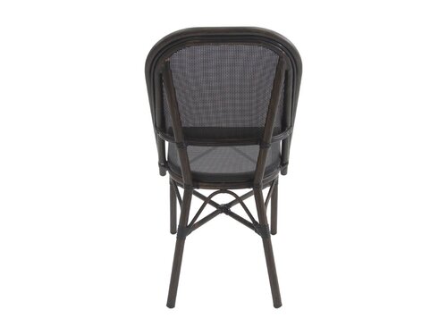 FEROS Paris Bistrostuhl Textil, Farbe Wenge-Schwarz Mesh, Indoor & outdoor, BTH 470 x 570 x 900 mm