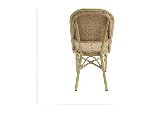 FEROS Paris Bistrostuhl Rattan, Farbe Bambus-Natur, Indoor & outdoor, BTH 470 x 570 x 900 mm