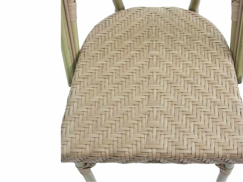 FEROS Paris Bistrostuhl Rattan, Farbe Bambus-Natur, Indoor & outdoor, BTH 470 x 570 x 900 mm