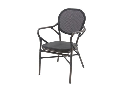 FEROS Tango Bistrostuhl Textil, Farbe Wenge-Schwarz Mesh, Indoor & outdoor, BTH 560 x 640 x 890 mm